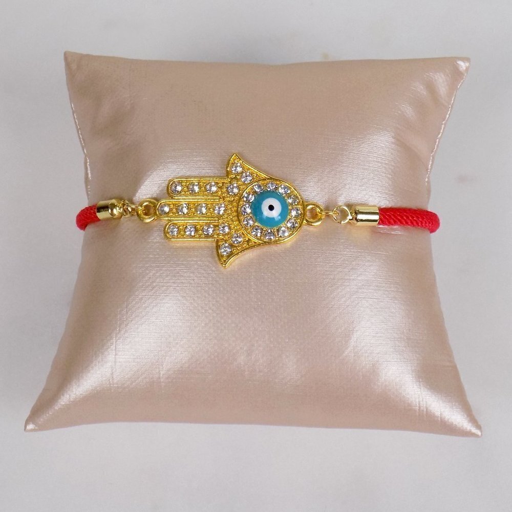 new! red string bracelet hamsa hand evil eye charm CZ adjustable protection gift